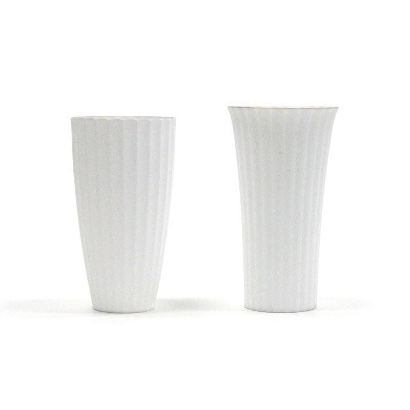 エッグシェルビアグラス 菊割/面取 セット (風の森オリジナルBox入り)