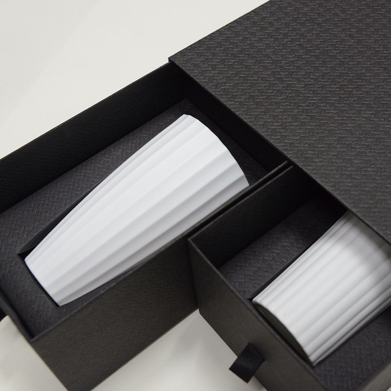 エッグシェルビアグラス 菊割/面取 セット (風の森オリジナルBox入り)