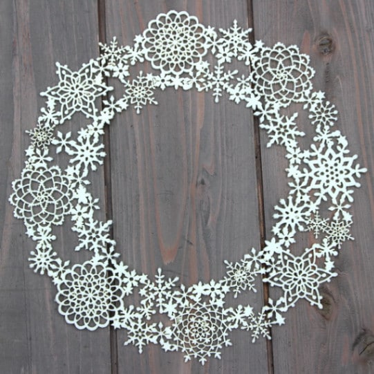 フェルトリース☆ホワイト(Lサイズ)