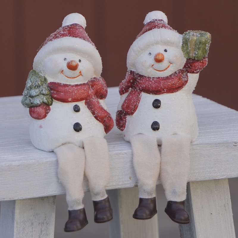 こしかけスノーマン★プレゼント&ツリー★2体セット