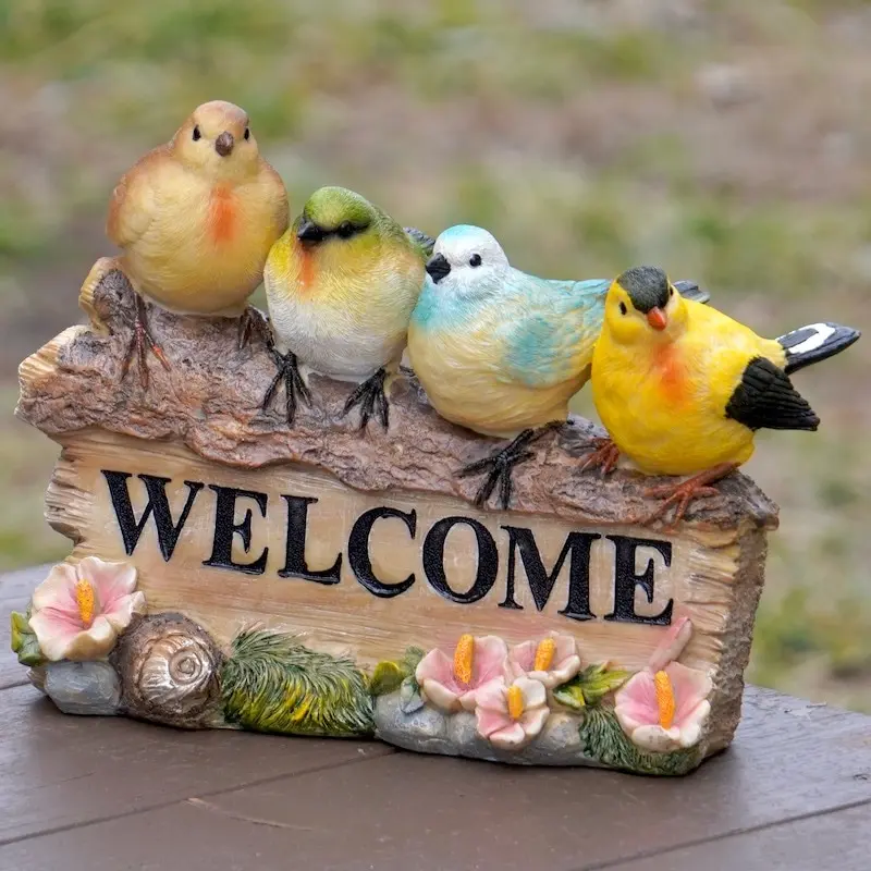 ウェルカムバードオーナメント☆4羽の小鳥