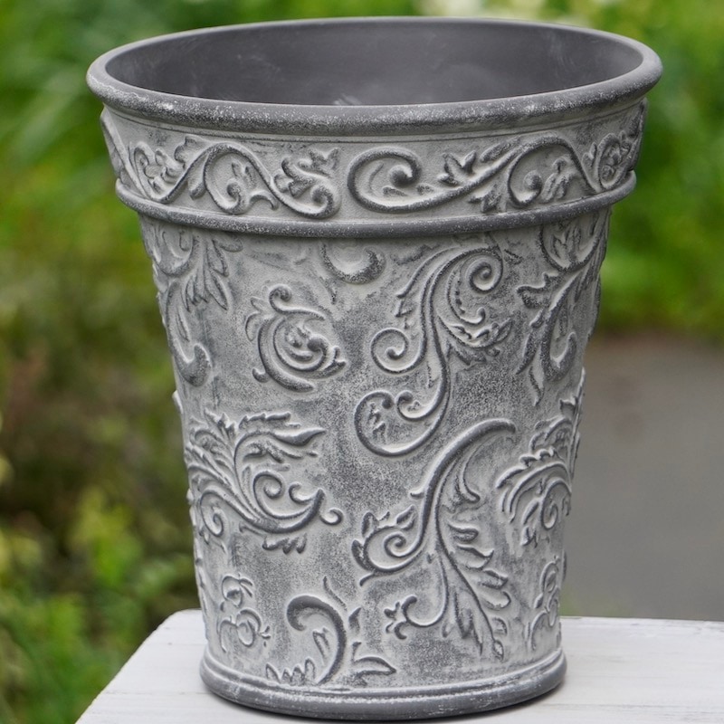 上質合成樹脂のトールポット・CBQシリーズ(直径21.5cm)・BK1033