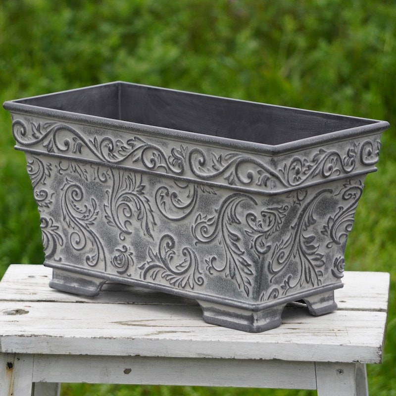 上質合成樹脂のプランター・CBQシリーズ(幅36cm)・BK1038