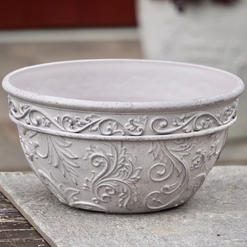 上質合成樹脂のサークルポット・CBQシリーズ(直径25cm)・GY1035