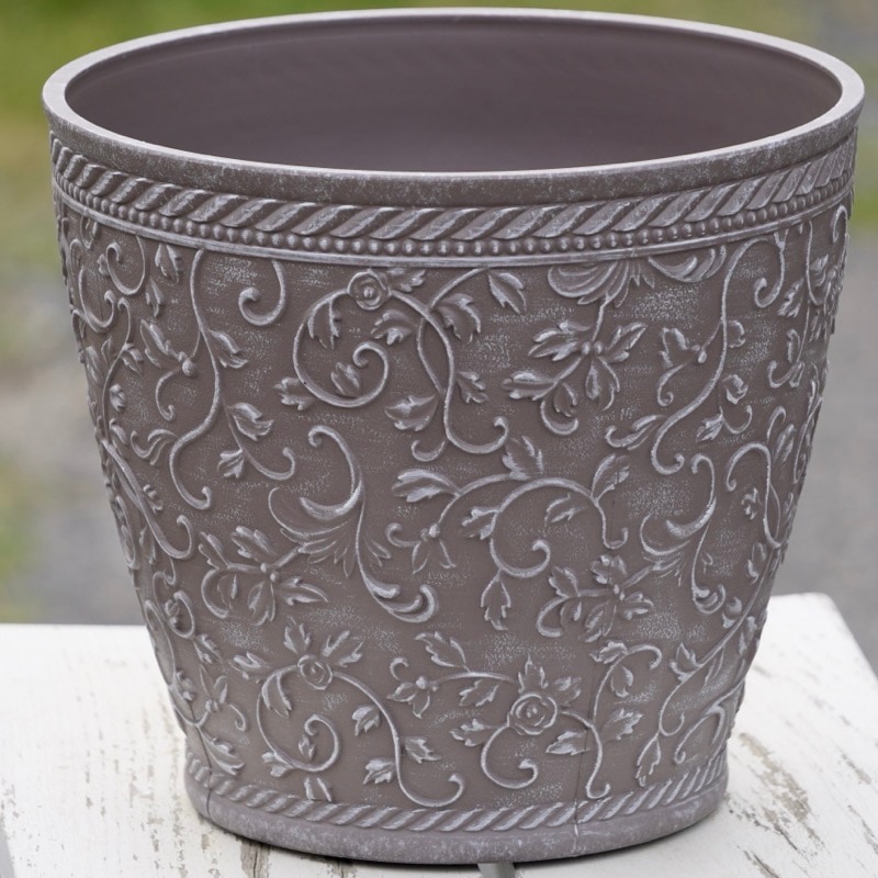 上質合成樹脂ラウンドポットL・ ATシリーズ(直径24.5cm)・DB052