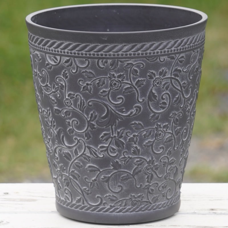 上質合成樹脂トールポットM・ ATシリーズ（直径23cm）・BK053