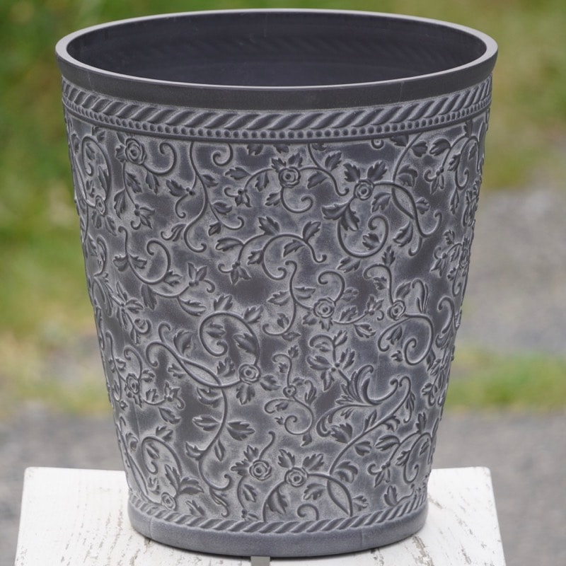 上質合成樹脂トールポットL・ ATシリーズ（直径26cm）・BK054