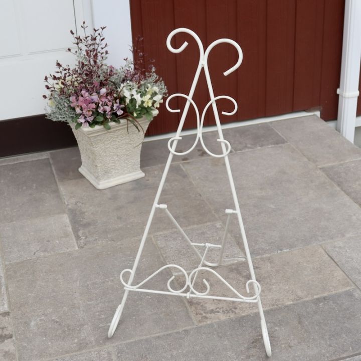 アイアン製ハンギングスリムスタンド（ホワイト）【単独梱包・送料込み】　