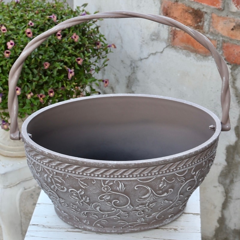 上質合成樹脂のハンドバスケット・ ATシリーズ(幅31cm)・DB055