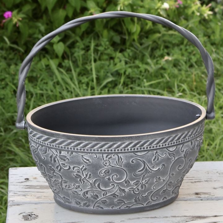 上質合成樹脂のハンドバスケット・ ATシリーズ(幅31cm)・BK055