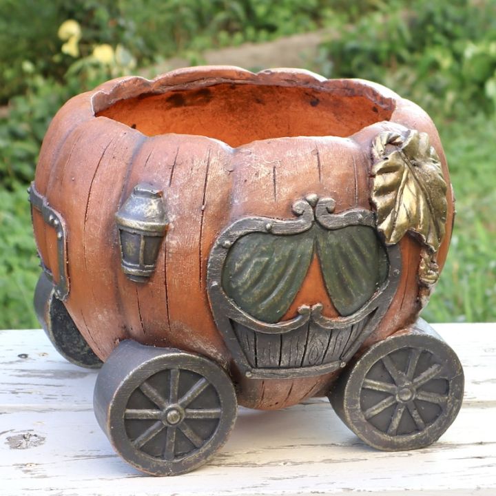 現品1点限り!! ハロウィンにも☆グラスファイバー・メルヘンワールドポットHW16OR