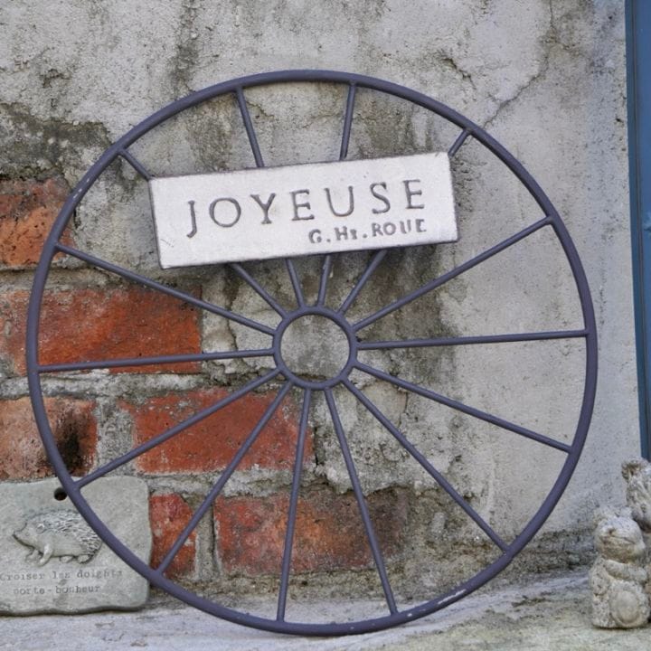 アンティーク風スチール車輪・ジョイホイール・BL(直径40㎝)