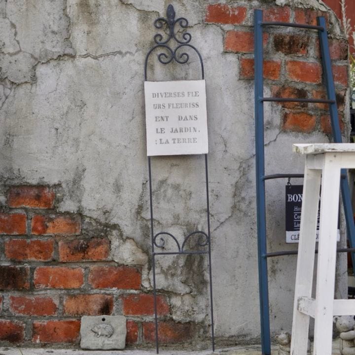 アンティーク・ブリキオーナメント・フルール・メッセージ・ピックDB(高さ 95センチ)【単独梱包・送料込み】