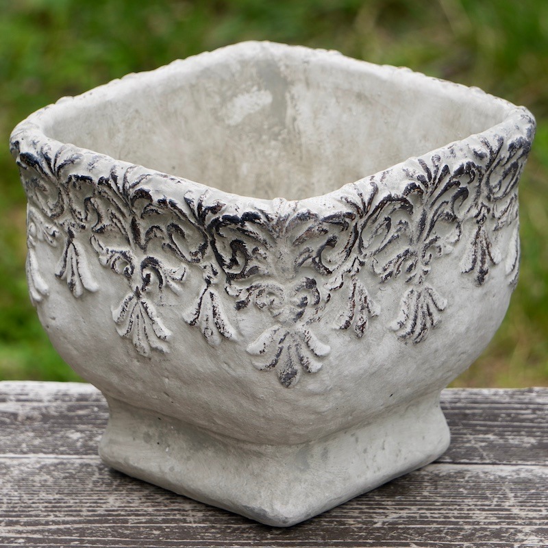 アンティークスクエアプポット◇A2J21955(幅20cm)