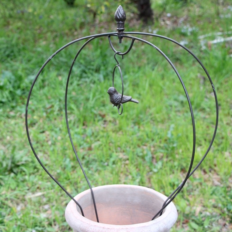 バードオーナメント付き☆鳥かご風トピアリー・高さ61センチ