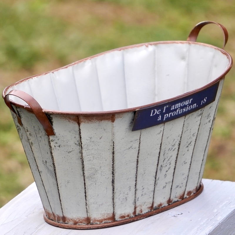 アンティークブリキ・DPシリーズ・オーバルポット12000