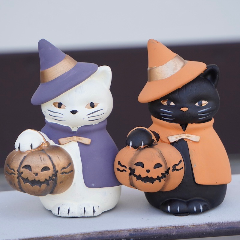 じむらむばーぼん　クロ魔女猫　＋　白かぼちゃ じむらむばーぼん様専用 クロ魔女猫 ＋ 白かぼちゃ M10976