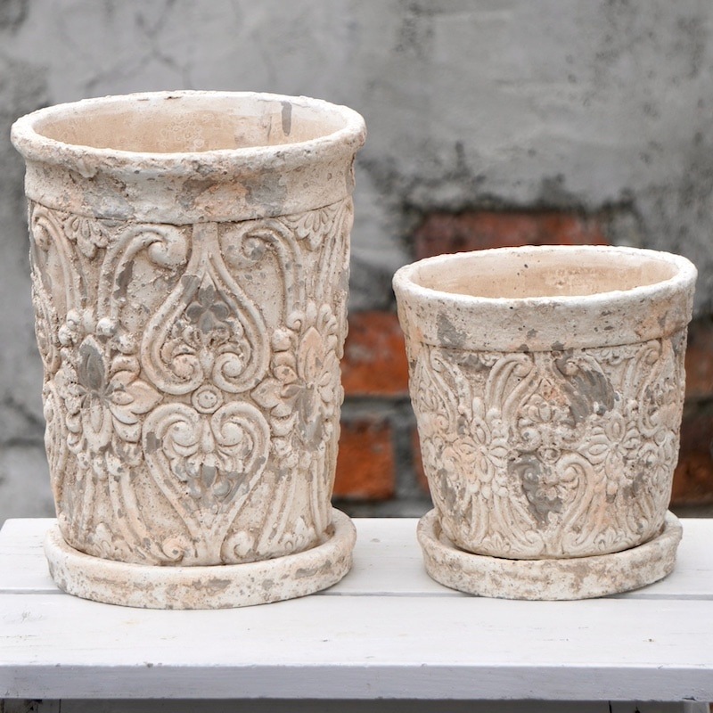 アンティーク調・サークルトールポット・ZW101（直径18.5cm）