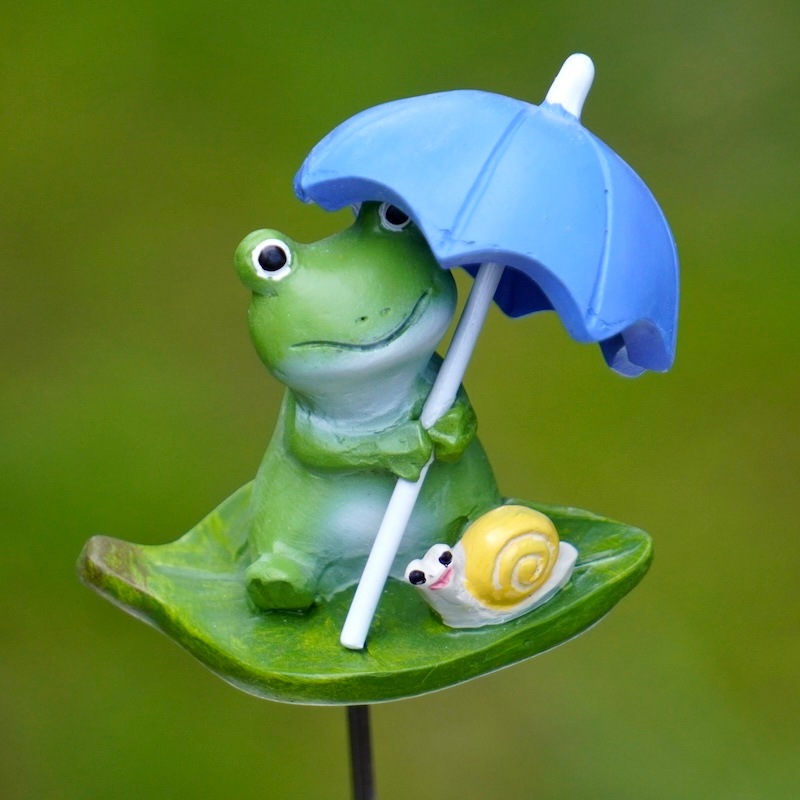 ガーデンピック「雨の日カエルのピック」