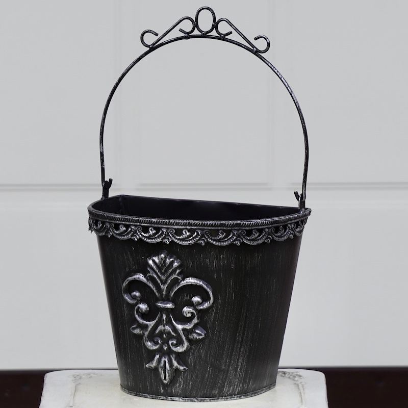 アンティーク　ブリキバスケット HABITER バスケット ラスティック ブリキ （ 収納ボックス 収納