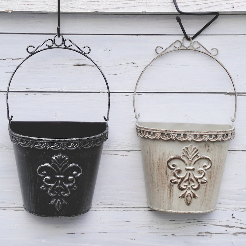 ⭐️レア⭐️希少⭐️アンティーク　ブリキ　ホースバン アンティークブリキ・PTシリーズ・ハンギングウォールポット