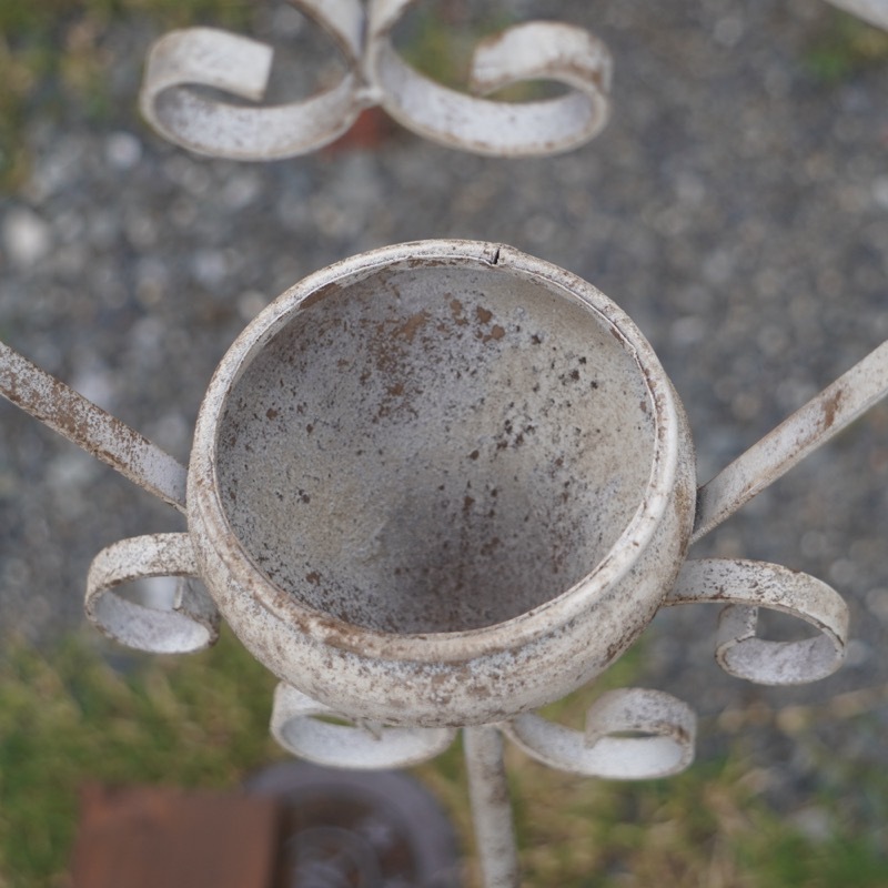 アンティークブリキ・バードネストラージピック・ホワイト【単独梱包