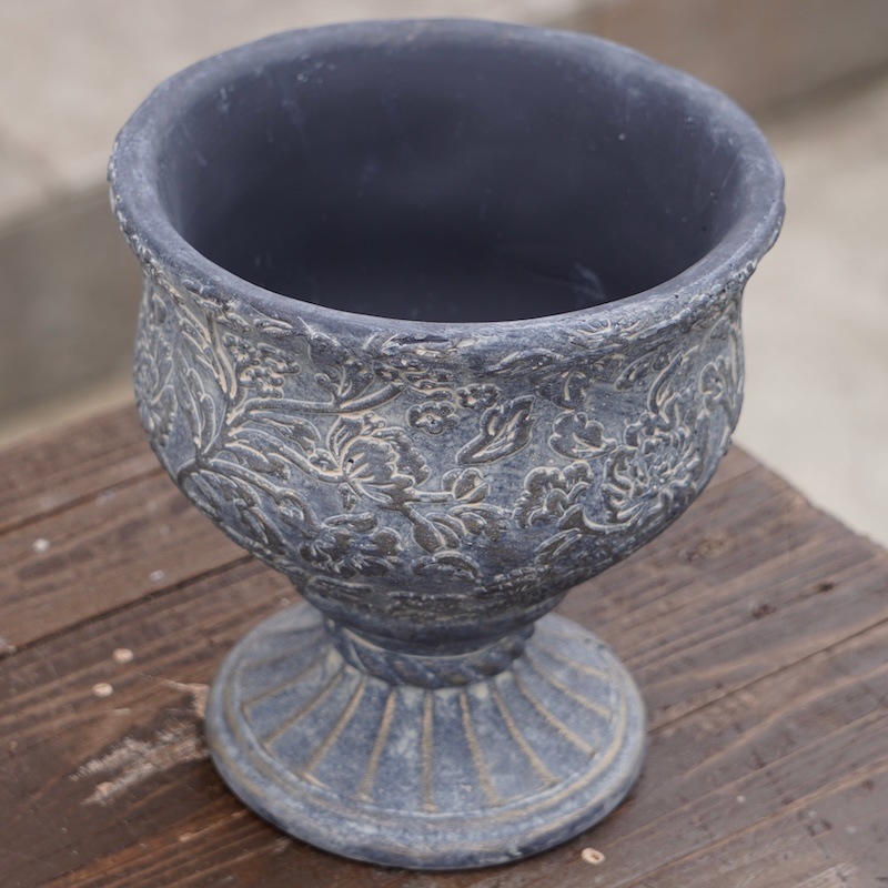 アンティーク調・ELDシリーズ・ スタンドポットBK（直径17cm）