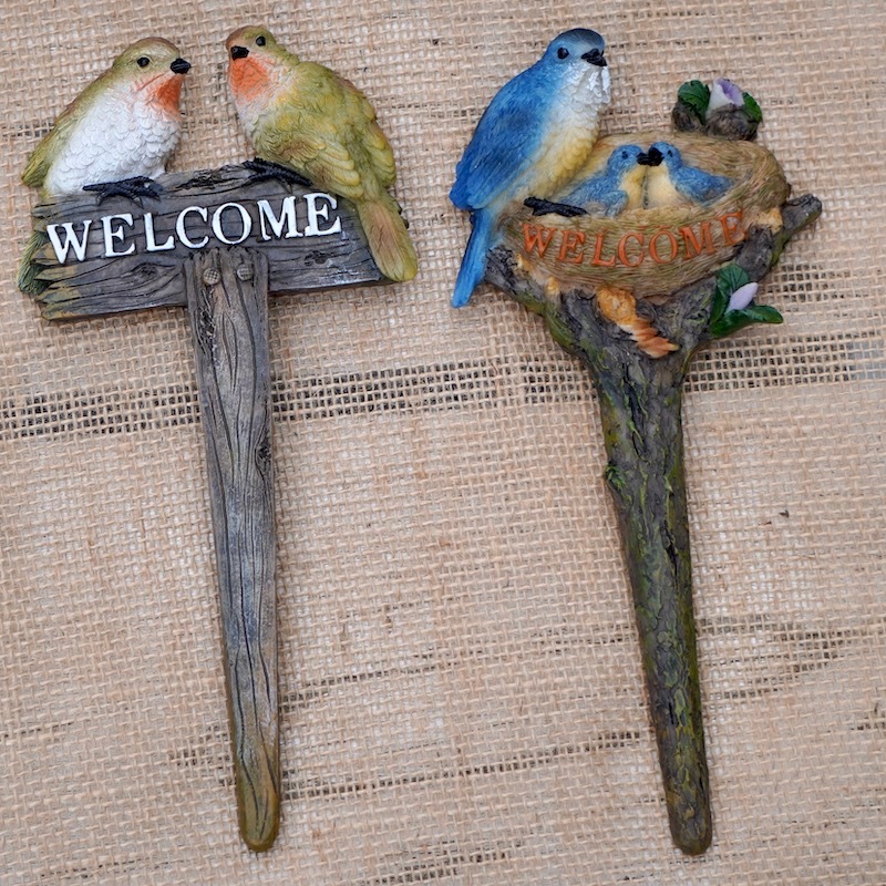 ガーデンピック「つぶらな瞳のツガイのバードピック」