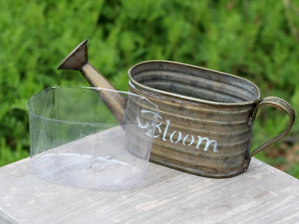 アンティークブリキポット◇オーバルジョロ