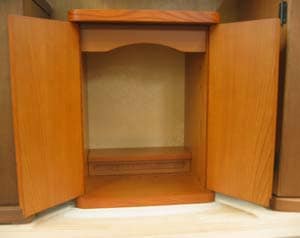 国産品　13号けやき調厨子型仏壇