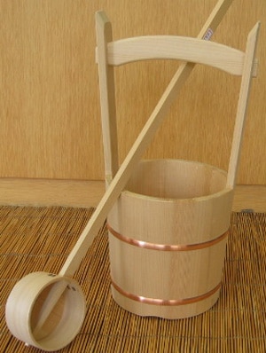 木製手桶・ひしゃく 墓参り用 | 仏具,墓参り用品 | 奥村仏具店