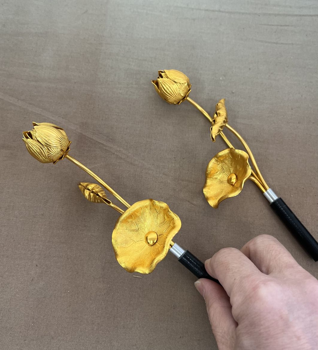 常花　華瓶用　3本立て　仏花　金蓮華　アルミ　3寸　4寸　