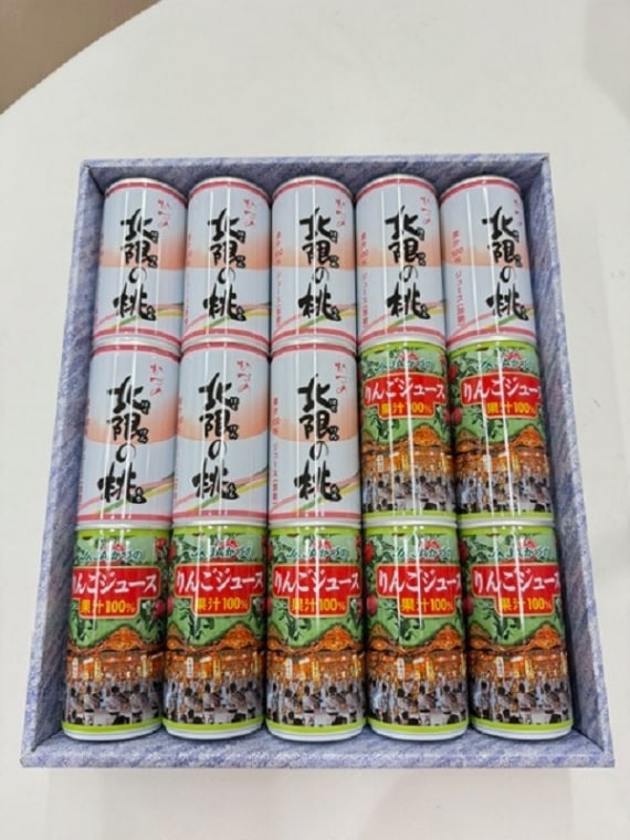 かづのりんご・北限の桃ジュース詰合（15缶入） | すべての商品 | 鹿角