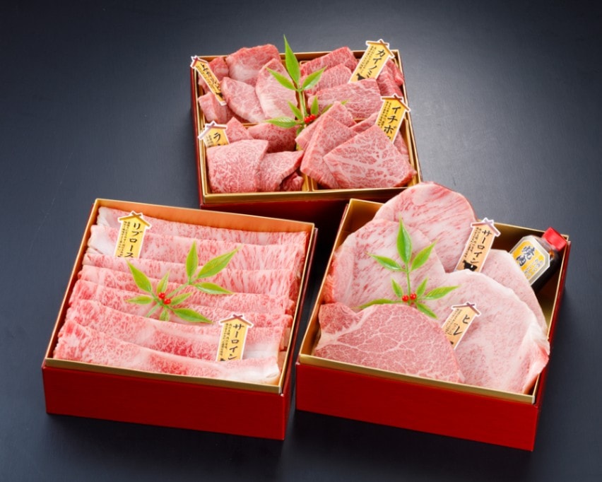 かずさ和牛 肉おせち（生） 三段重（約4～5人前） 限定50セット 【品番KNO-3】