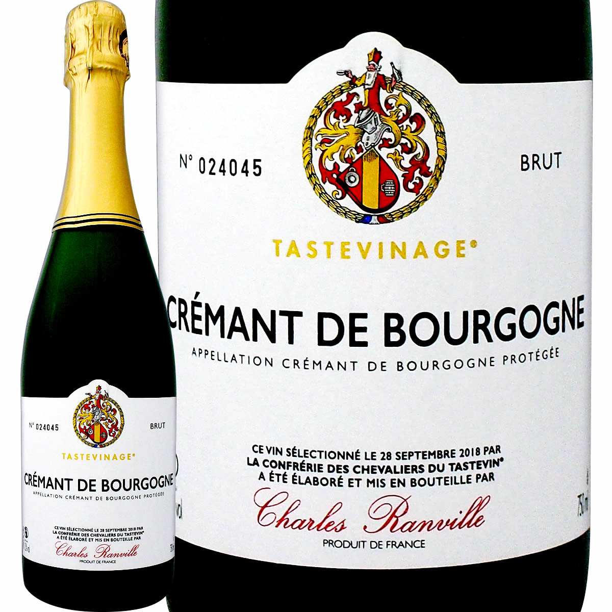 シャルル・ランヴィル・クレマン・ド・ブルゴーニュ・タストヴィナージュ【フランス】【白スパークリングワイン】【750ml】【辛口】
