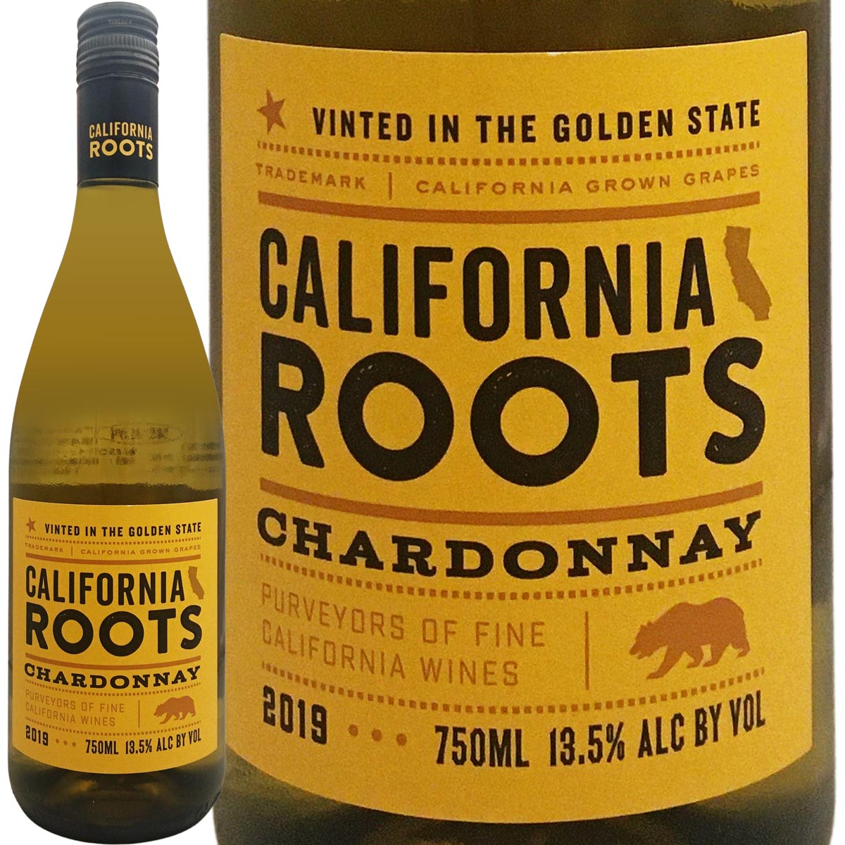 カリフォルニア・ルーツ・シャルドネ(ノンヴィンテージ) アメリカ 白ワイン 750ml 辛口 ワイン 白ワイン 白 ギフト プレゼント カリフォルニアワイン アメリカ産 サステナブル 農法ブドウ 単品 スティルワイン ドライ 辛口ワイン 食中酒 ノンヴィンテージ表示 贈答用