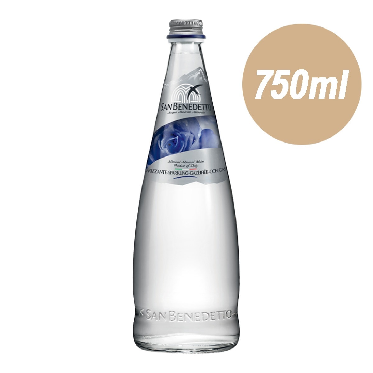 サンベネデットプレステージRE(スパークリング)750ml瓶【ラッピング可能】【ギフトBOX不可】 サンベネデット ミネラルウォーター ナチュラルミネラルウォーター イタリア産 ヴェネツィア スコルツェ ドロミテ イタリアンアルプス プレステージ ローズエディション