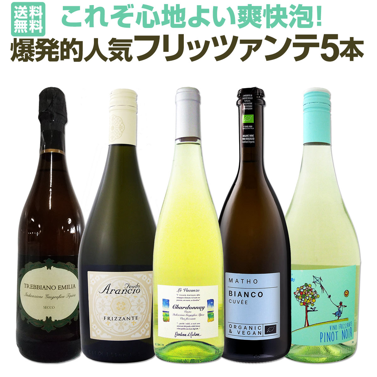 送料無料】これぞ心地よい爽快泡！爆発的人気フリッツァンテ5本セット