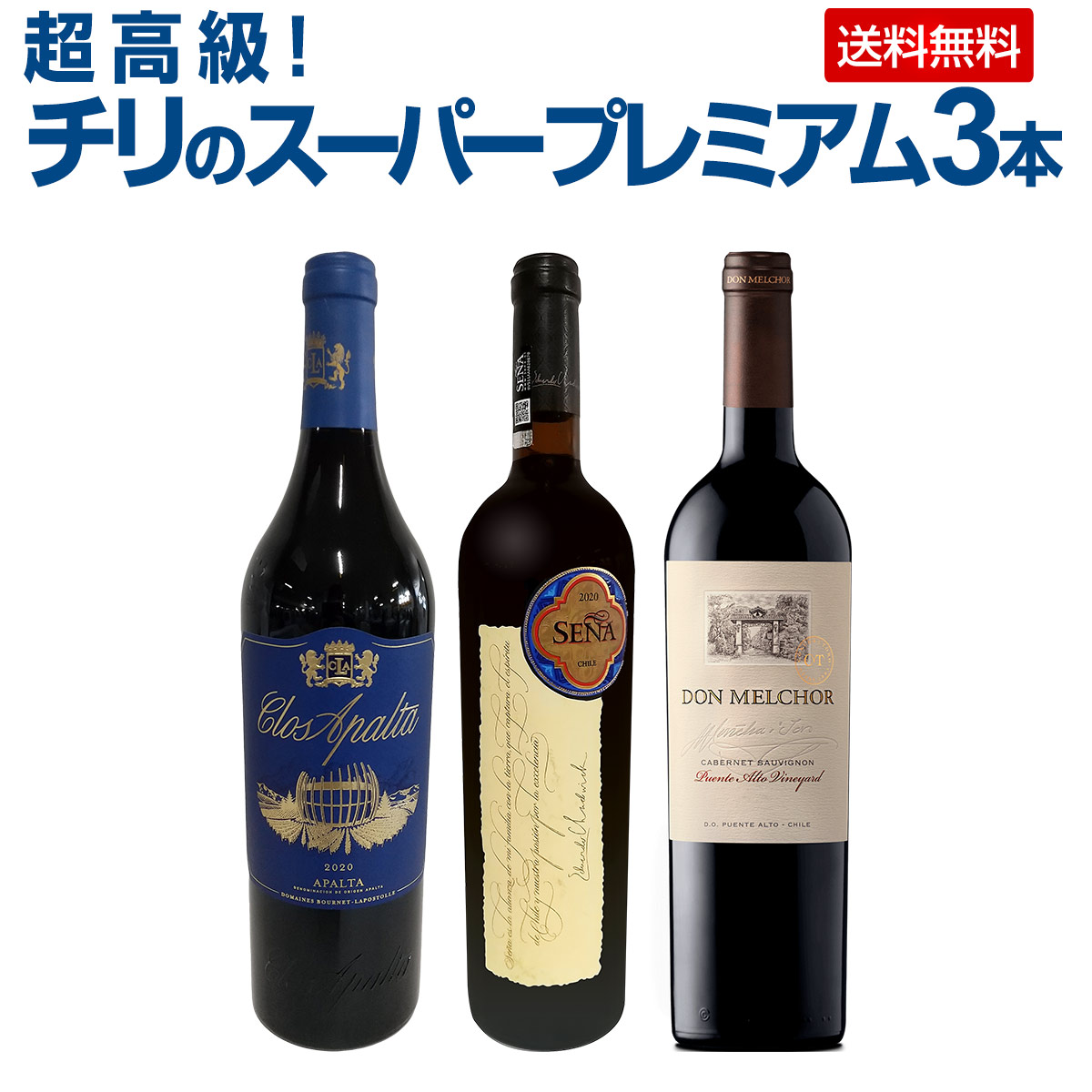 送料無料】超高級！チリのスーパープレミアム3本！ | ワインセット