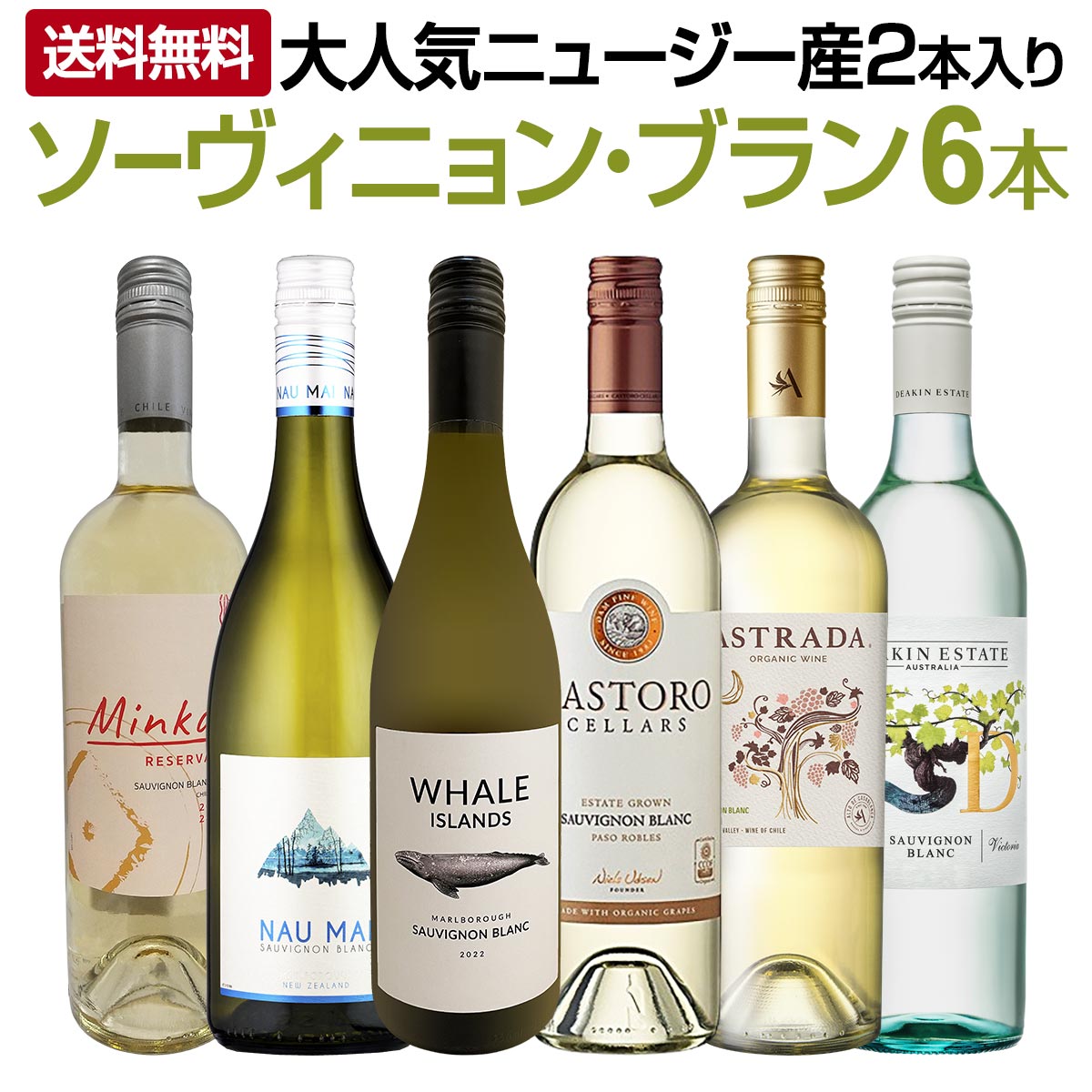 ワインセット 送料無料】大人気ニュージー産が2本も入った！爽快さわやかな