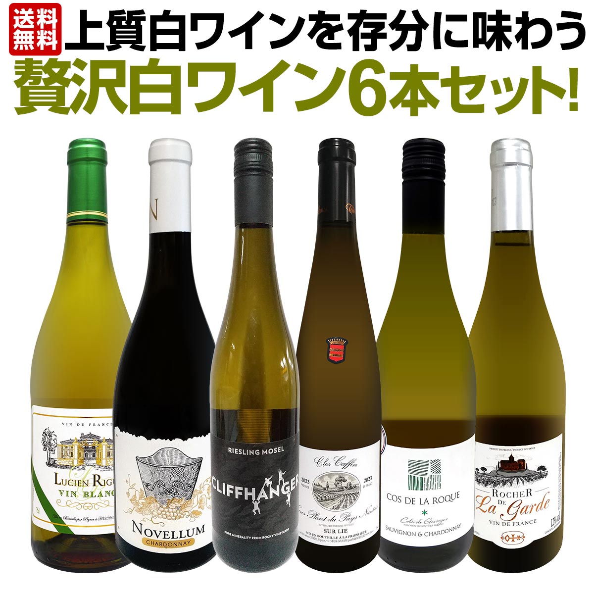 【送料無料】第61弾！当店≪極≫厳選！白ワイン好きならこのセット！格別の美味しさ！華やかな上質白ワインを存分に味わう贅沢白ワイン6本セット！