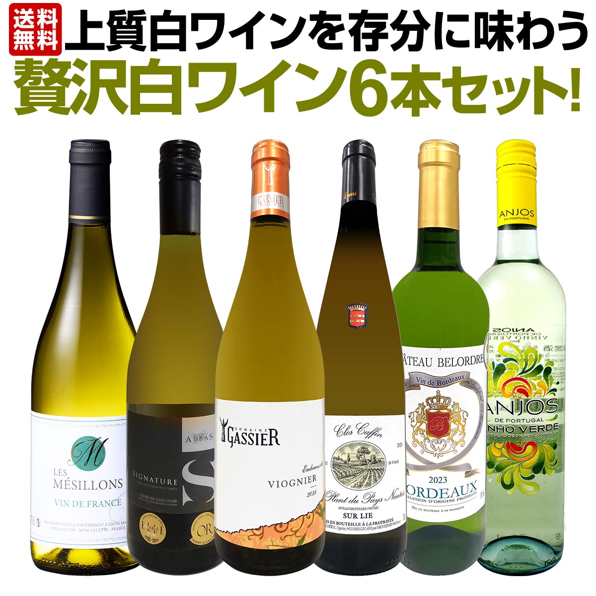 【送料無料】第64弾！当店≪極≫厳選！白ワイン好きならこのセット！格別の美味しさ！華やかな上質白ワインを存分に味わう贅沢白ワイン6本セット！