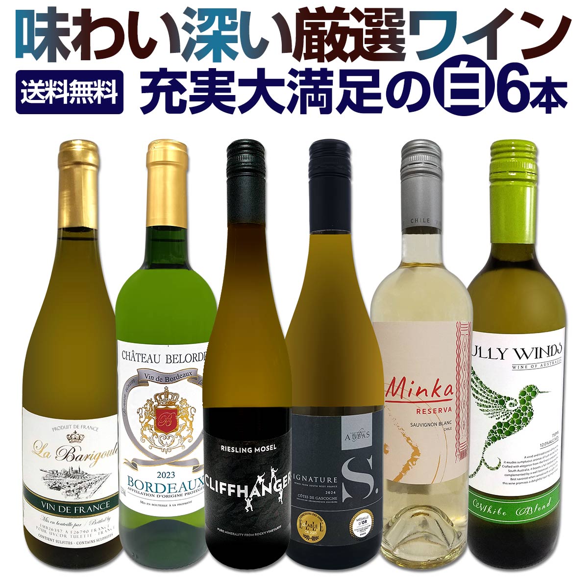 【送料無料】第235弾！当店厳選！極旨白ワイン！『白ワインを存分に楽しむ！』味わい深いスーパーセレクト白6本！