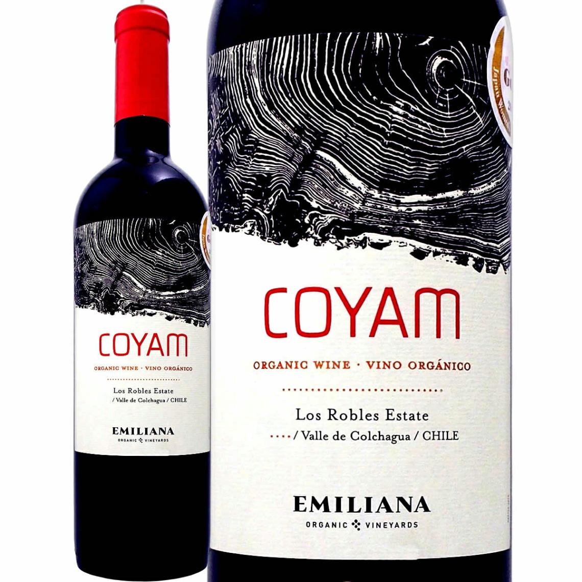 エミリアーナ・ヴィンヤーズ・コヤム　2022 チリ 赤ワイン 750ml 辛口 オーガニック 有機栽培 フルボディ