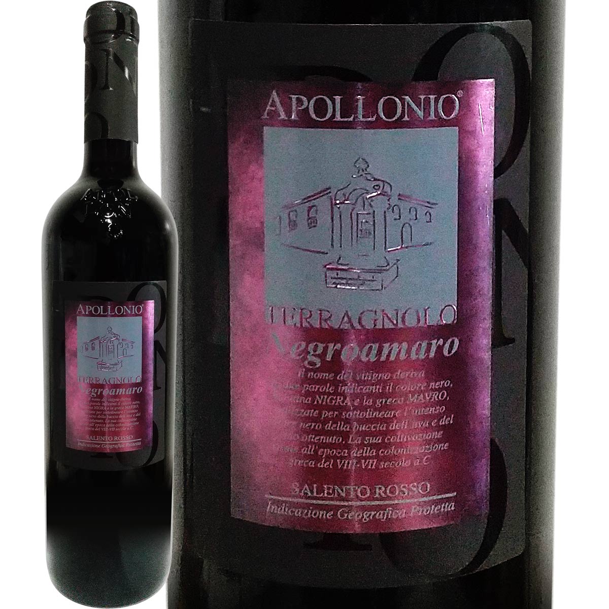 アッポローニオ・テラニョーロ・ネグロアマーロ　2021<br><br>【イタリア】【赤ワイン】【750ml】【フルボディ】【辛口】