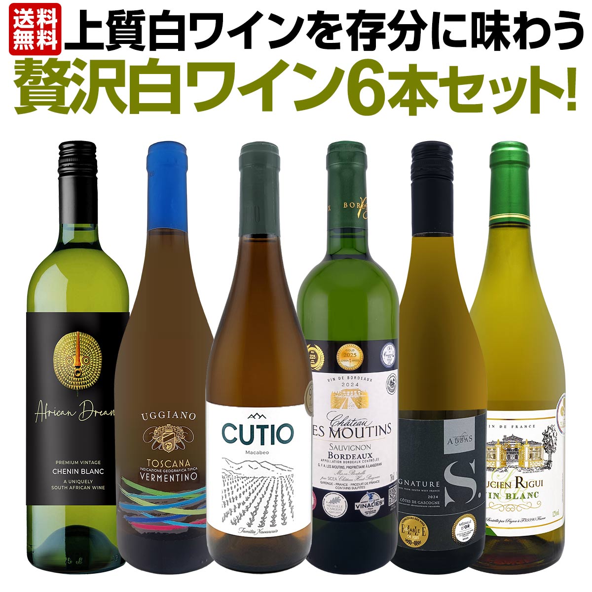 【送料無料】第73弾!当店≪極≫厳選!白ワイン好きならこのセット!格別の美味しさ!華やかな上質白ワインを存分に味わう贅沢白ワイン6本セット！ 