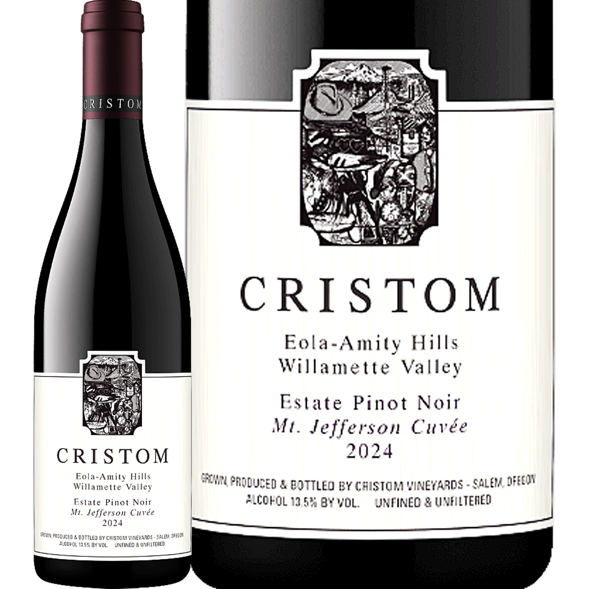 クリストム・マウント・ジェファーソン・キュベ・ピノ・ノワール・エステート 2024 アメリカ 赤ワイン 750ml ミディアムボディ Cristom 96点