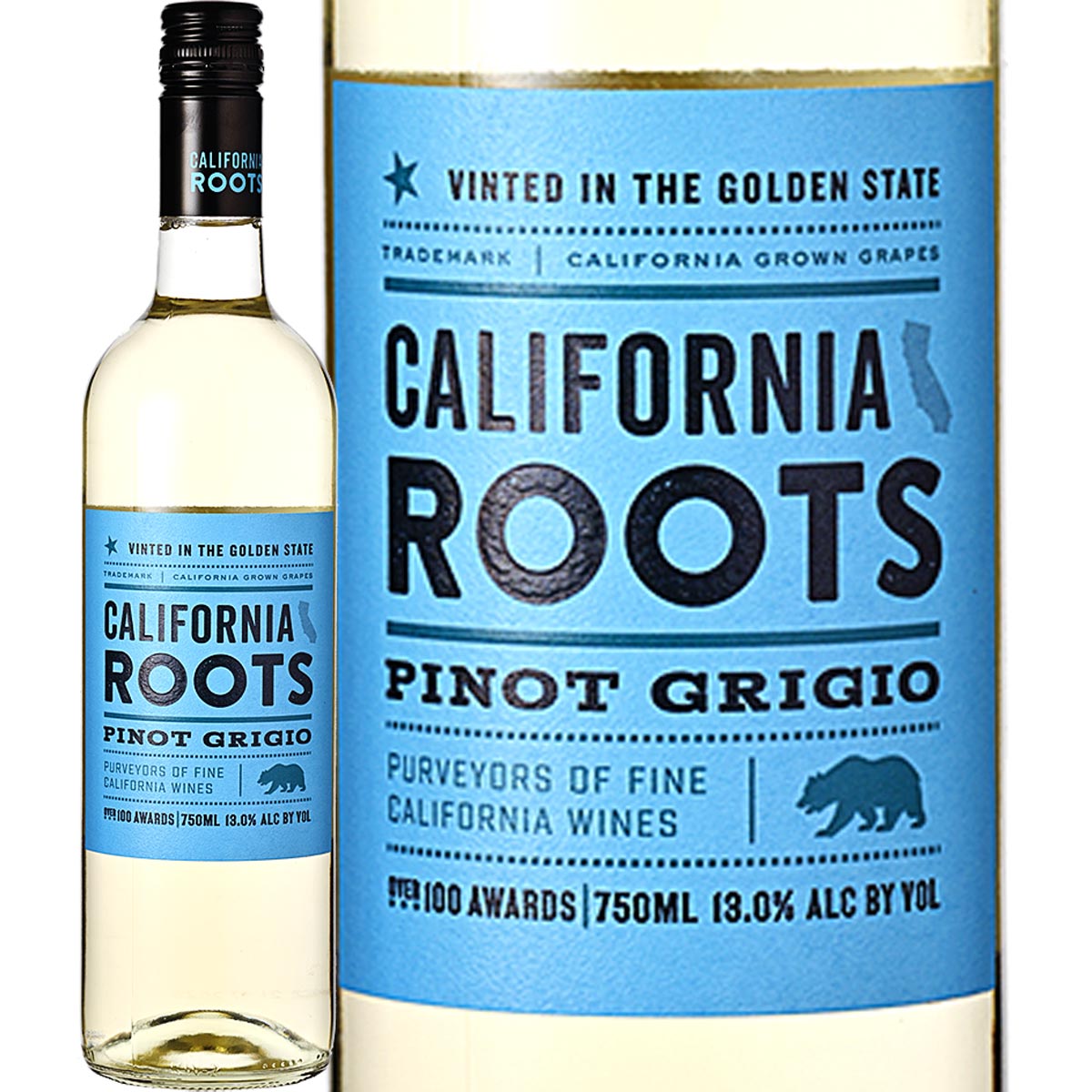 カリフォルニア・ルーツ・ピノ・グリージョ(ノンヴィンテージ) アメリカ 白ワイン 750ml 辛口 ワイン 白ワイン 白 ギフト プレゼント サステナブル農法 自社畑100% トリンケロ・ファミリー アルコール13% 柑橘 レモン グレープフルーツ パッションフルーツ