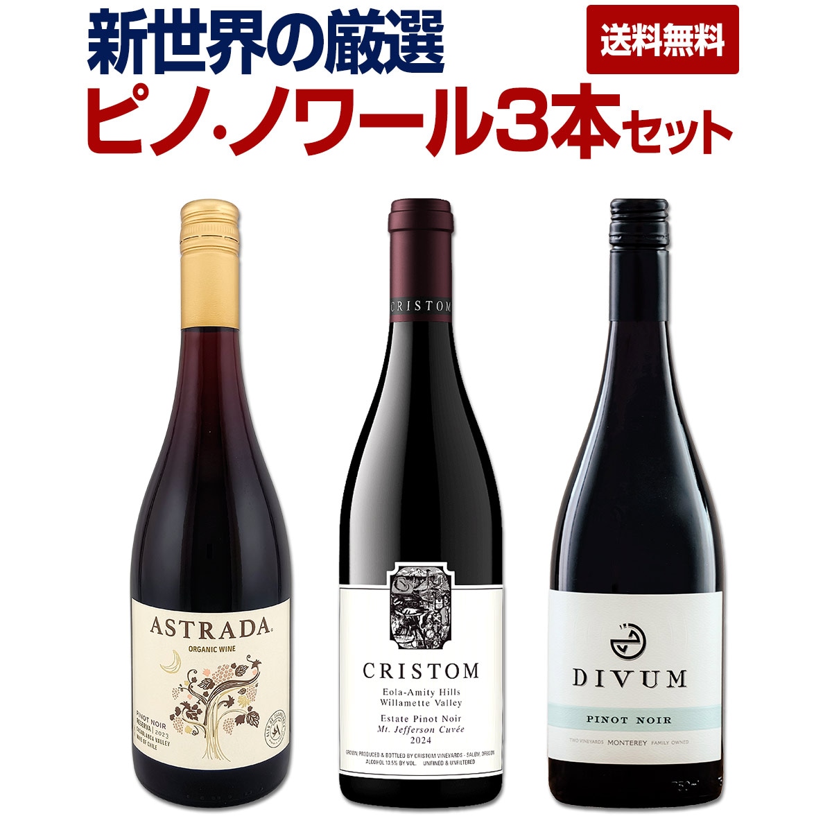 【送料無料】新世界の厳選ピノ・ノワール3本セット！