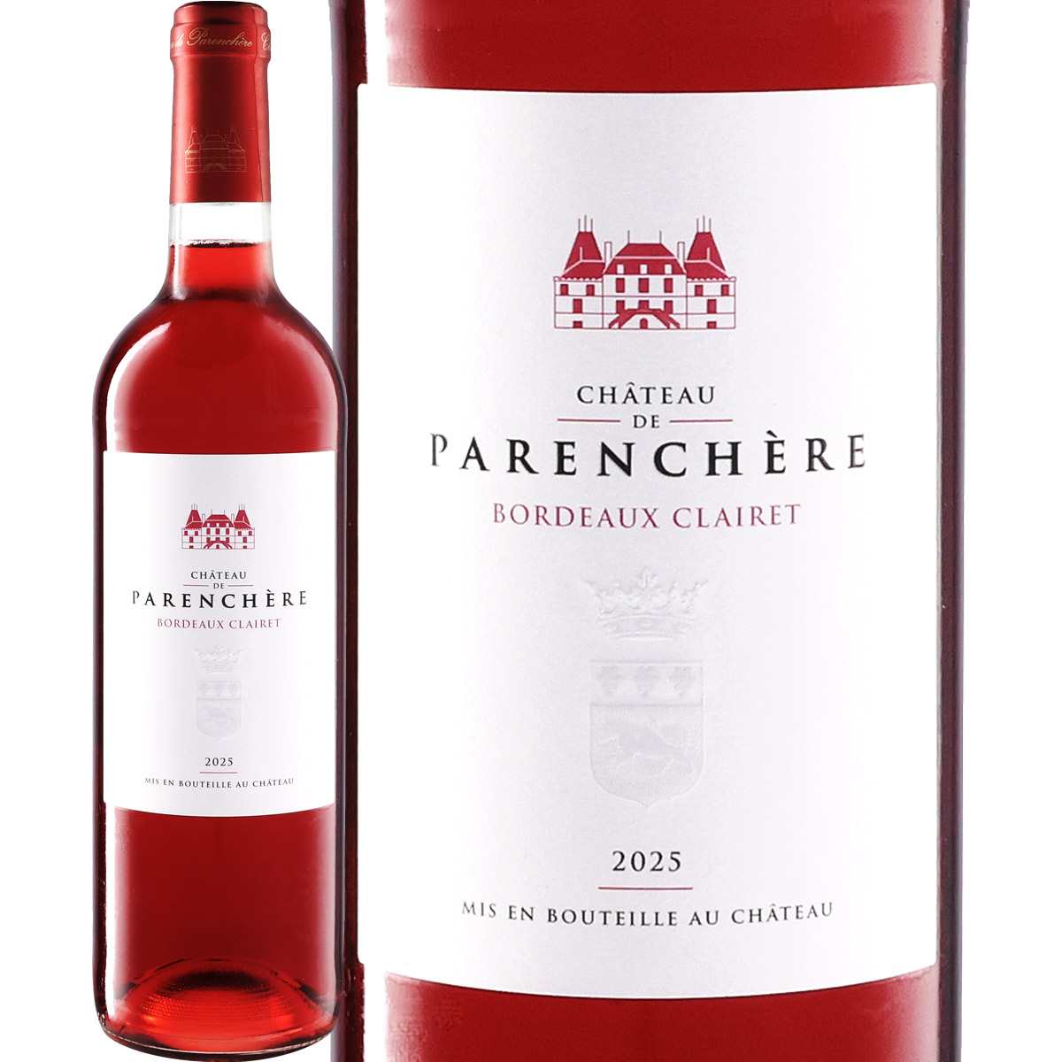 シャトー・ド・パランシェール・ボルドー・クレレ 2025 フランス ボルドー ロゼワイン 750ml 辛口 メルロー メルロー100% AOPボルドー・クレレ アントル・ドゥー・メール アルコール13% ベリー 苺 クランベリー サワーチェリー ラズベリー カシス バニラ 若葉 桜 冷やして